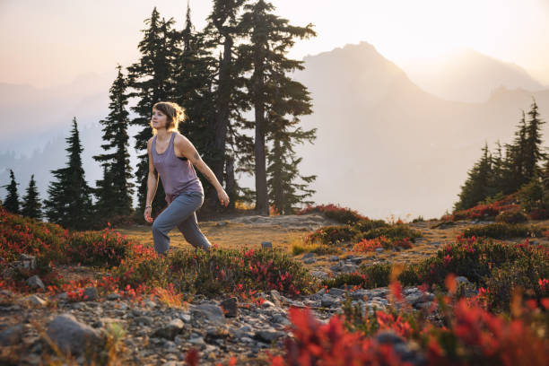 istock Woman Hiking In Washington State Wilderness Area 1446971477