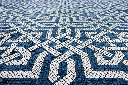detail of traditional Portuguese pavement