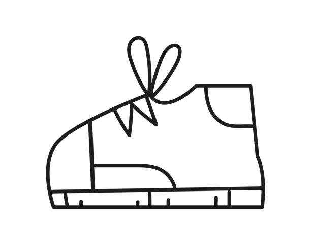 ilustrações de stock, clip art, desenhos animados e ícones de doodle style running shoes - characters pen shoe vector