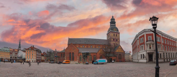 istock old houses on Riga street. Latvia 1446981427