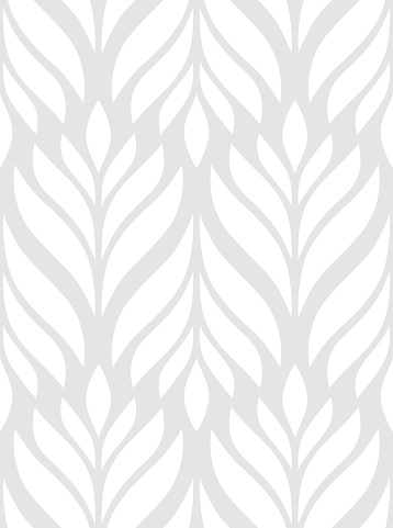 Geometric seamless pattern with leaves. Stylish abstract floral background. Vector illustration.