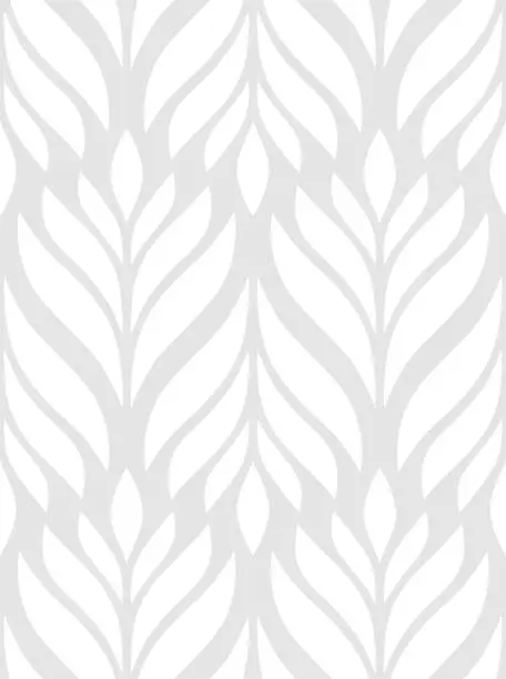 Vector illustration of Geometric seamless pattern with leaves. Abstract floral background. Vector illustration.