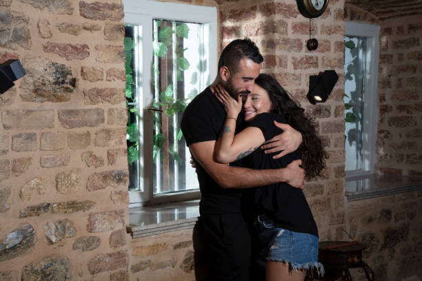 istock two lovers spend the day at home with love 1447002213