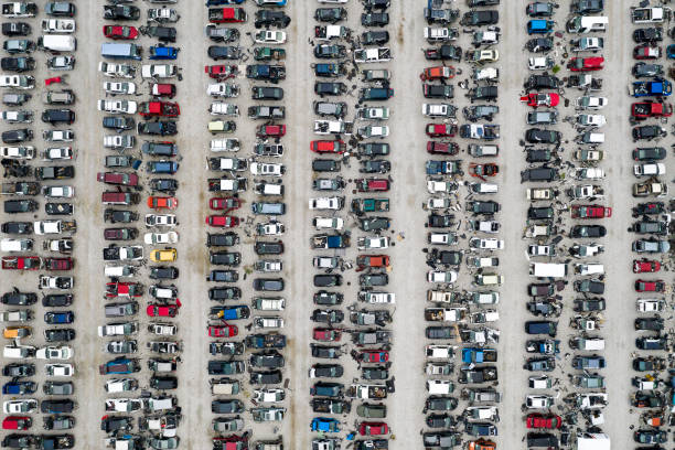 istock Wrecked Cars from Above 1447007568