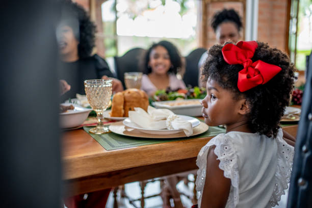 istock Family together for Christmas lunch 1447010407
