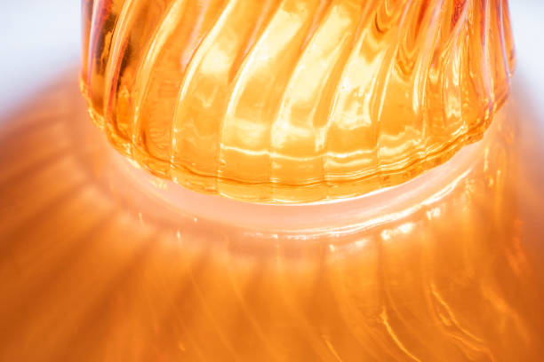sunshine through a glass make beautiful pattern due to light infraction.