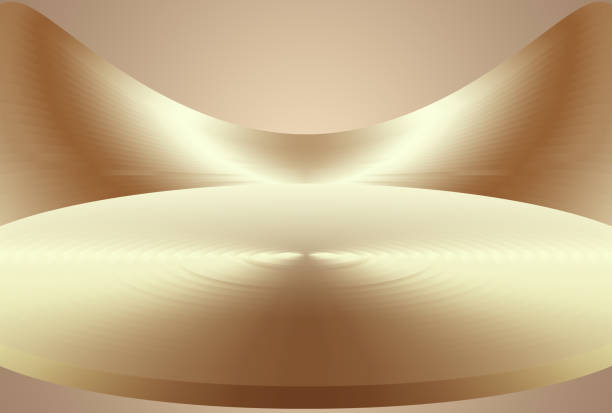 istock 3D rendering gold metal texture products display exhibition future science and technology spatial background 1447025602