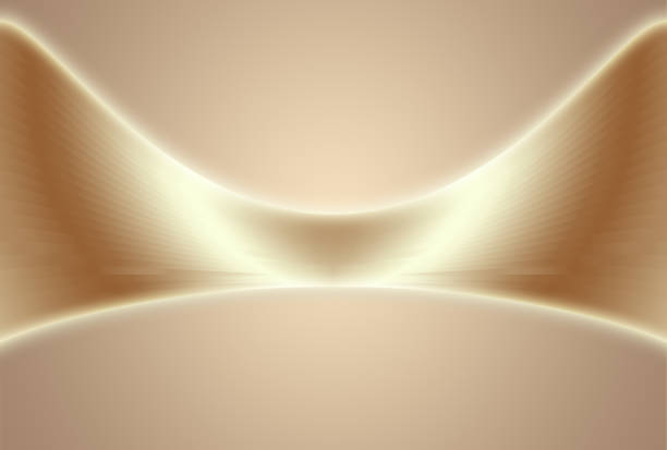istock 3D rendering of glowing gold curved background 1447027967