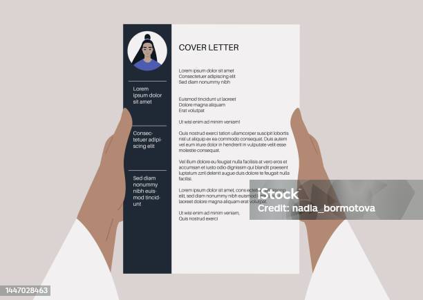 Tangan Memegang Surat Lamaran Pasar Tenaga Kerja Template Cv Ilustrasi