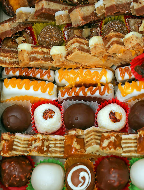 istock Sweet chocolate cake pieces 1447033318