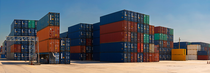 Container yard and Industrial port.