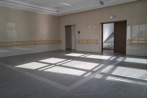 modern building university interior elevator room