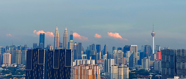 Photograph of Kuala Lumpur's amazing skyline in a nice weather