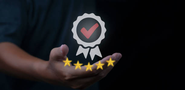 istock Quality management certification and standardization proces, ISO certified business. 1447041214