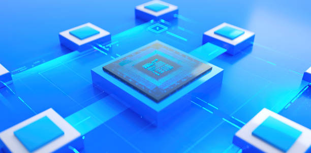 istock 3D rendering of cyberpunk AI. Circuit board. Technology background. Central Computer Processors CPU and GPU concept. Motherboard digital chip. Tech science background. 1447049205