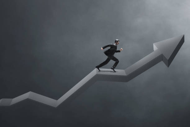 istock Business man running 3d illustration 1447053375