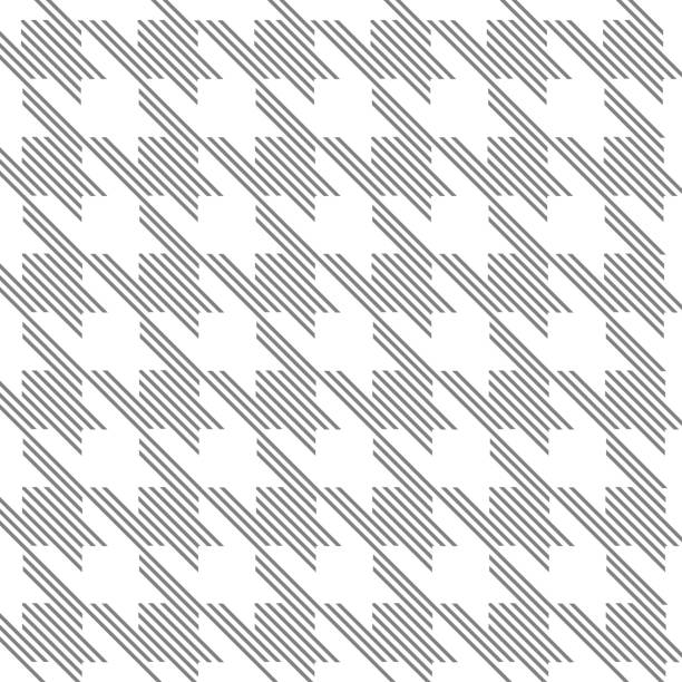 klasyczny wektor houndstooth bezszwowe tło wzoru - houndstooth stock illustrations