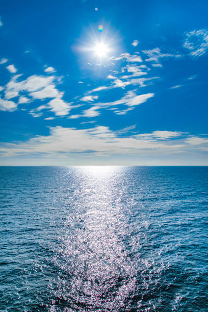 istock Blue sky, white clouds and sea 1447065168