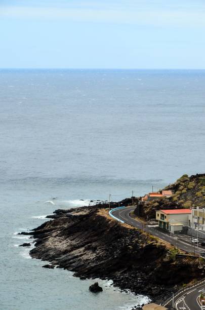 istock Long empty Asphalt road in El Hierro Canary Islands 1447071838