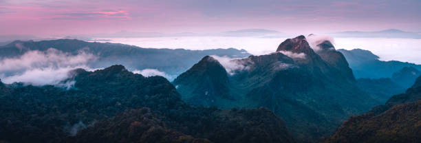 istock Mountains and scenery in the early morning 1447072030