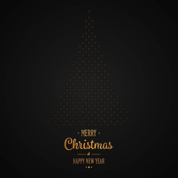 istock New Year and Christmas card with squares set. 1447074357
