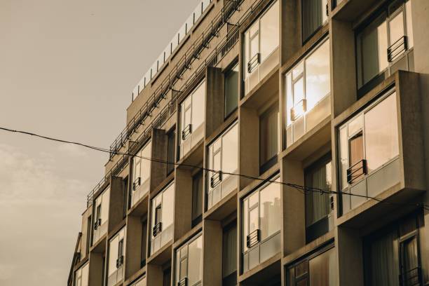 Low angle view of the beautiful architecture of the city of Brussels, Belgium A low angle view of the beautiful architecture of the city of Brussels, Belgium houses in brussels stock pictures, royalty-free photos & images