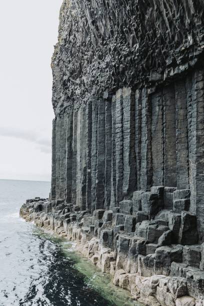 Fingal Cave surrounded by rocks and water