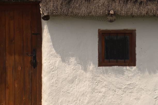 istock Typ white house with a window in the ebro delta. 1447083388