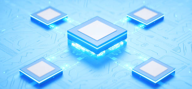 istock 3D rendering of cyberpunk AI. Circuit board. Technology background. Central Computer Processors CPU and GPU concept. Motherboard digital chip. Tech science background. 1447084217