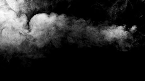 The mysterious smoke overlay on the black background