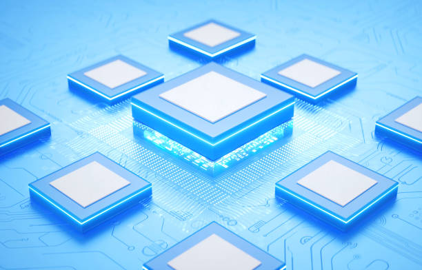 istock 3D rendering of cyberpunk AI. Circuit board. Technology background. Central Computer Processors CPU and GPU concept. Motherboard digital chip. Tech science background. 1447085663