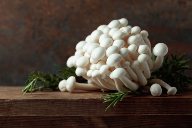 Shimeji mushrooms with rosemary.
