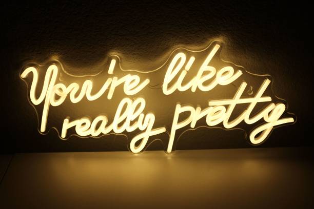 istock Neon sign with a text 