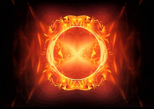 istock 3d illustration of a burning red fireball 1447086668