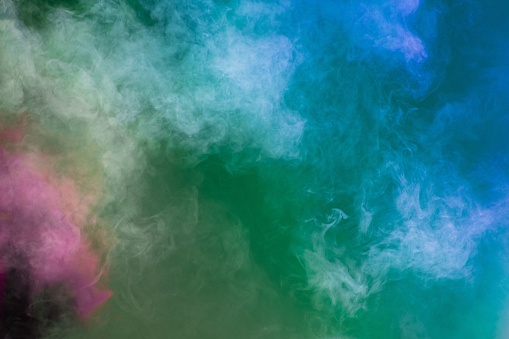 Smoke from canned firework. Looks like colorful clouds