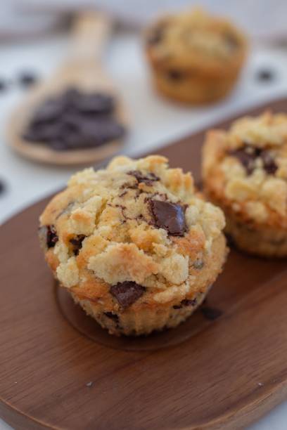 istock Vertical closeup of chocolate muffins 1447091095