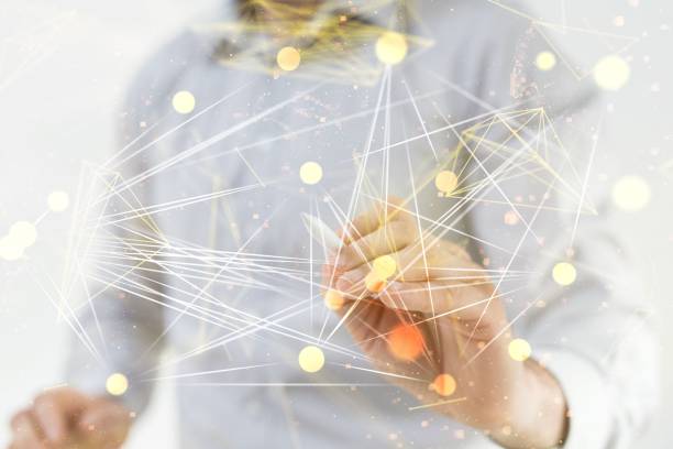 istock 3D render of team communication and social network connection symbols on a blurry background 1447096762