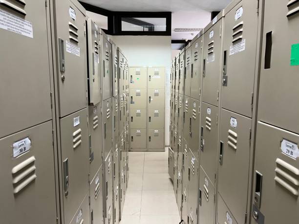 istock Row of locker for storage in a library. 1447098112