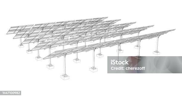 Solar Panel Field Vector Stock Illustration - Download Image Now ...