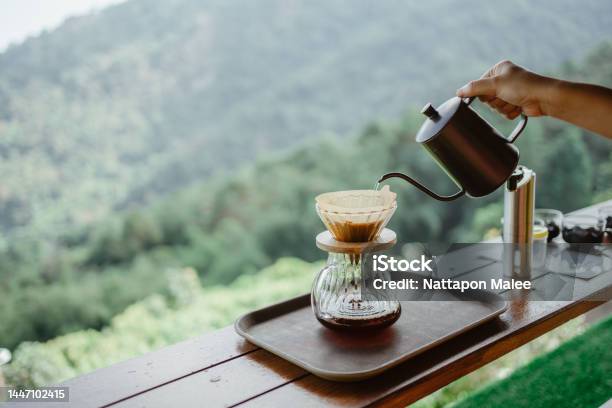 Make A Drip Coffee In The Morning Stock Photo - Download Image Now - Arabica Coffee - Drink, Black Coffee, Cappuccino