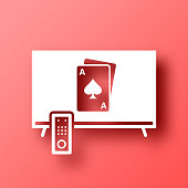 tv-mit-spielkarte-symbol-auf-rotem-hintergrund-mit-schatten.jpg?b=1&s=170x170&k=20&c=2z--Rm9ASeCVgGgVYc7Elt61vjqWdkgUzCLfbrPRsyY=