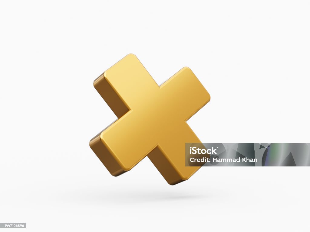 Gold Math Objects Mathematical Gold Multiple Symbols 3d Style Isolated Objects On White ...