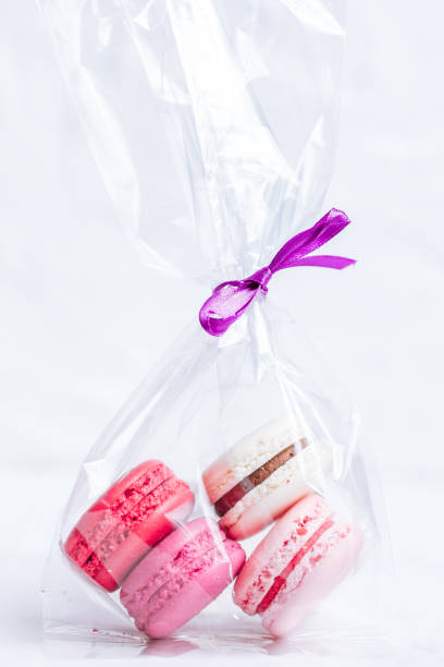 istock Colorful Pink and Red Macarons or French Macaroons 1447115146