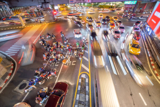 istock Busy Streets in Bangkok at night 1447116216
