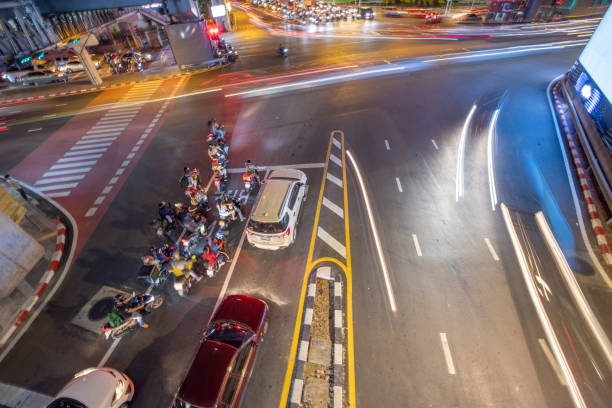 istock Busy Streets in Bangkok at night 1447116219