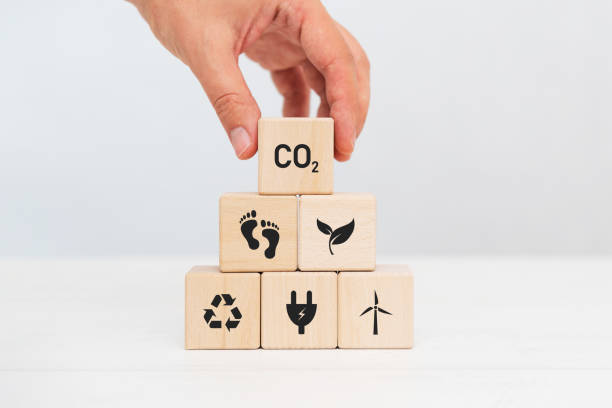 istock CO2, carbon footprint concept with toy blocks 1447122675