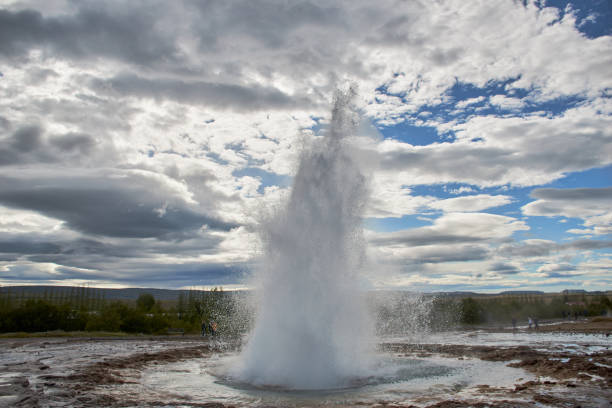 istock Strokkur geyser erupting 1447127350
