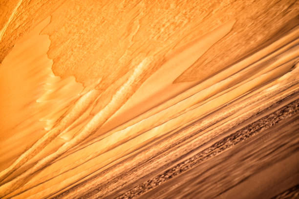 Desert sand dunes close-up background. Sahara Desert, Erg Chebbi, Morocco.