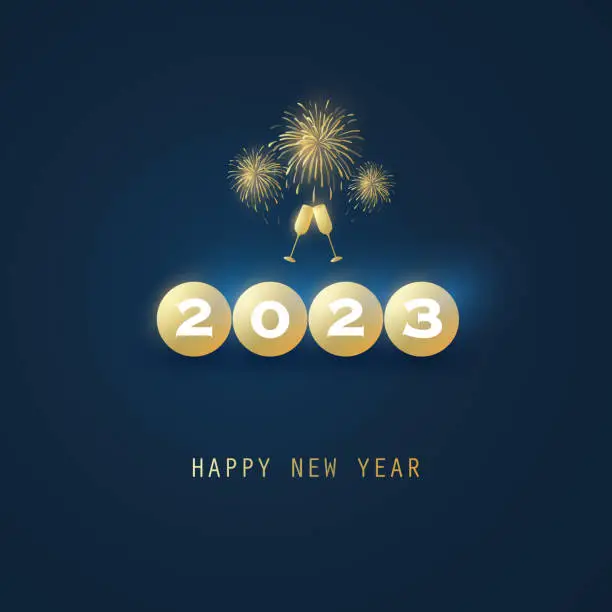 Vector illustration of New Year Card Background - 2023