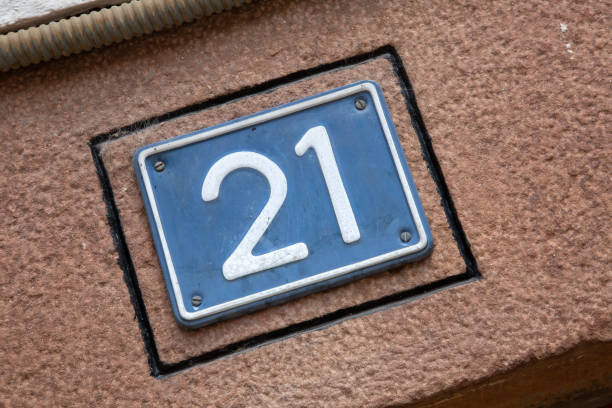 istock Closeup of Number Twenty-one 1447130804